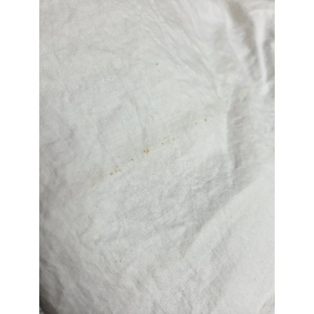 Antique French White Linen Monogrammed Duvet Cover 48